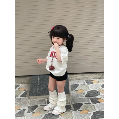 Set áo thun Lodon đỏ và quần legging bé gái mùa hè - Kid GenZ, giá 180k 4
