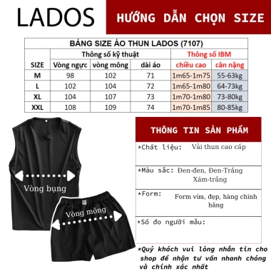 Set áo thun tanktop 3 lỗ thể thao + quần short đùi Kate nam - Tập gym, chạy bộ, mặc nhà, dạo phố LADOS-7.107 4 Set áo thun tanktop 3 lỗ thể thao + quần short đùi Kate nam - Tập gym, chạy bộ, mặc nhà, dạo phố LADOS-7.107 4