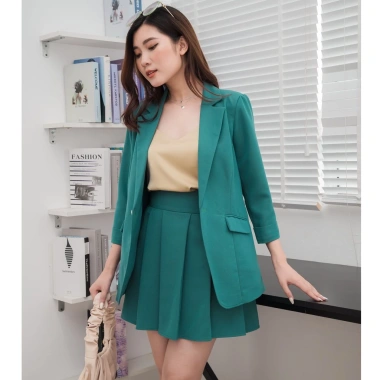 Set áo vest blazer nữ + chân váy ngắn xếp ly SV01 WFStudios - Giá ưu đãi 599k 6