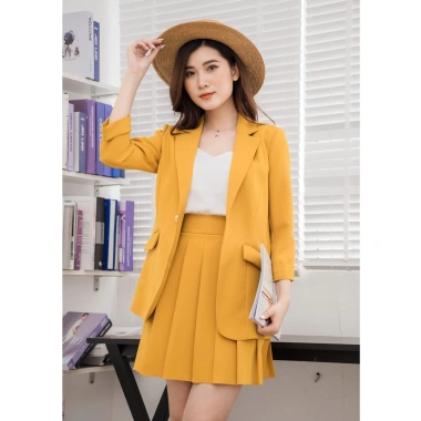 Set áo vest blazer nữ + chân váy ngắn xếp ly SV01 WFStudios - Giá ưu đãi 599k 8