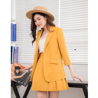 Set áo vest blazer nữ + chân váy ngắn xếp ly SV01 WFStudios - Giá ưu đãi 599k 9