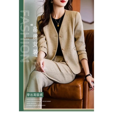 Set Áo Vest Nữ Màu Be Xuân 2.025 - Bộ 2 Món Quý Phái, Thiết Kế Độc Đáo Giá 770.354đ