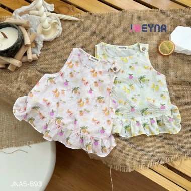 Set Ba Lỗ Bé Gái Họa Tiết Hoa Quả Nổi Bật, Siêu Xinh 8-23kg - 173.900đ 4