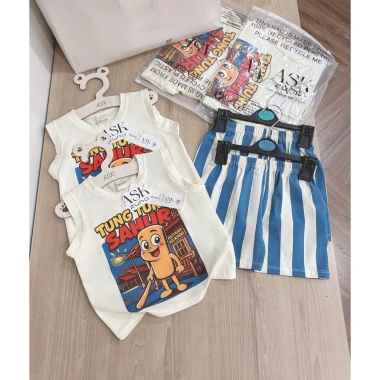 Set Ba Lỗ Bé Trai Hoạ Tiết TungTung Sahur Hot Hit - Size 6-27kg Giá ưu đãi 155k