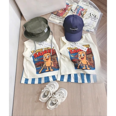 Set Ba Lỗ Bé Trai Hoạ Tiết TungTung Sahur Hot Hit - Size 6-27kg Giá ưu đãi 155k