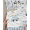 Set Ba Lỗ Bé Trai Surf Vibes quần sọc caro xanh chất liệu mềm mát giá ưu đãi 145k 6