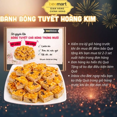 Set bánh TẾT Bông tuyết Hoàng Kim + Link tặng Máy hàn, Spatula - bánh vị mặn nhẹ, béo thơm, giá 119.000 VND