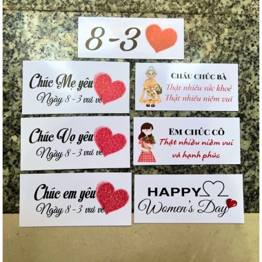 Set Banner, Tag, Thiệp Gài Hoa Đa Dạng 20/10 20/11 14/2 8/3 Sinh Nhật Khai Trương - Giá Gốc 25.600, Giảm còn 20.000 VND