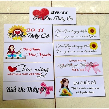 Set Banner, Tag, Thiệp Gài Hoa Đa Dạng 20/10 20/11 14/2 8/3 Sinh Nhật Khai Trương - Giá Gốc 25.600, Giảm còn 20.000 VND