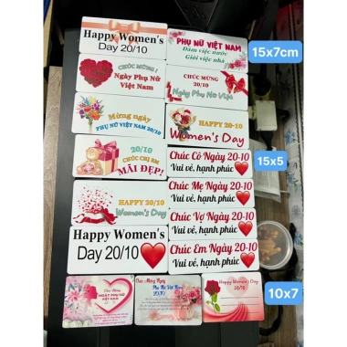 Set Banner, Tag, Thiệp Gài Hoa Đa Dạng 20/10 20/11 14/2 8/3 Sinh Nhật Khai Trương - Giá Gốc 25.600, Giảm còn 20.000 VND