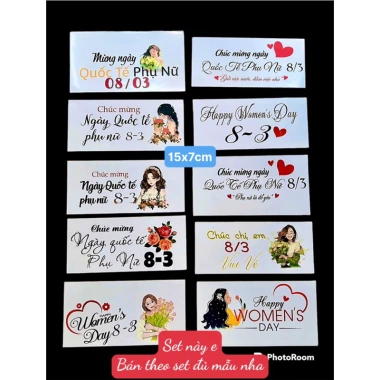 Set Banner, Tag, Thiệp Gài Hoa Đa Dạng 20/10 20/11 14/2 8/3 Sinh Nhật Khai Trương - Giá Gốc 25.600, Giảm còn 20.000 VND