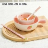Sét Bát 4 Món Hình Quả Dâu Hồng: Giá Ưu Đãi 145k, FREE SHIP