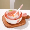 Sét Bát 4 Món Hình Quả Dâu Hồng: Giá Ưu Đãi 145k, FREE SHIP 2
