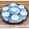 Sét bát đĩa bày mâm thắp hương - Bộ gốm sứ hoa mặt trời cao cấp, chỉ 200.000 VND