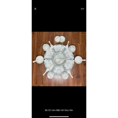 Sét bát đĩa bày mâm thắp hương - Bộ gốm sứ hoa mặt trời cao cấp, chỉ 200.000 VND 9