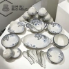 Sét bát đĩa chén gốm sứ cao cấp 30 chi tiết – Hoa văn Diệp Hồng sang trọng, giá 159.000₫