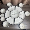 Sét bát đĩa gốm sứ hoa mặt trời 45cm hoa văn hoan tiết viền đen sắc nét giá 179k 4