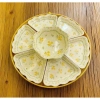 Sét bát đĩa gốm sứ thắp hương hoa mặt trời cao cấp - hoa văn sắc nét, giá chỉ 300.000đ 4