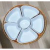 Set bát đĩa nhựa phíp hình hoa mai 5 cánh – 5 đĩa, 1 bát, 1 khay, chỉ 42.000₫ 2