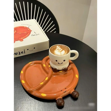 Set bát đĩa sứ trà bánh Pang pang 6 món, chất liệu cao cấp, giá chỉ 47.000 VND