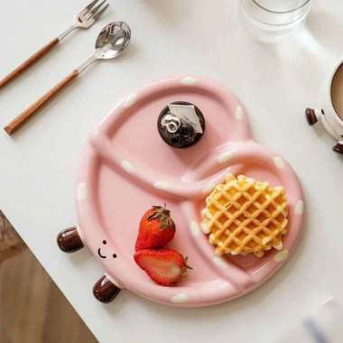 Set bát đĩa sứ trà bánh Pang pang 6 món, chất liệu cao cấp, giá chỉ 47.000 VND