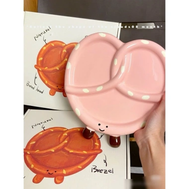 Set bát đĩa sứ trà bánh Pang pang 6 món, chất liệu cao cấp, giá chỉ 47.000 VND