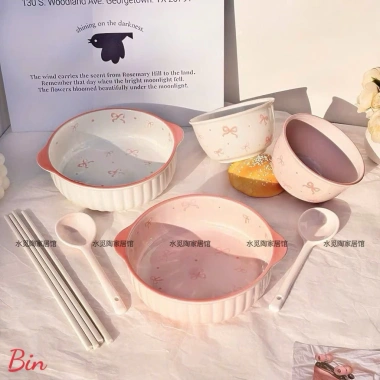 Set Bát Nơ 4 Món Tone Hồng Siêu Xinh – Giá chỉ 219.888₫, giảm từ 283.656₫ 8