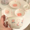 Set Bát Sứ 3 Món Hoạ Tiết Lợn Hồng Cute – Giá ưu đãi 129.900₫ 5