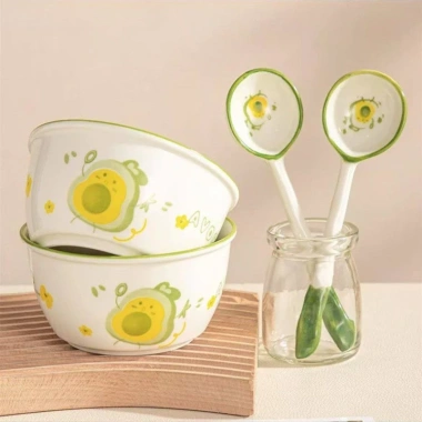 Set Bát Sứ Cute 4 Món Hoạt Hình Dễ Thương Đóng Hộp Xốp Bát Ăn Cơm BOLI HOUSE 44.496₫