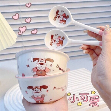 Set bát sứ dễ thương 2 bát + 2 thìa Ati Abin giá ưu đãi 71.000₫ 9 Set bát sứ dễ thương 2 bát + 2 thìa Ati Abin giá ưu đãi 71.000₫ 9