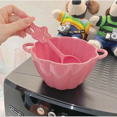 Set bát tô đựng canh và thìa trơn hình hoa nhẹ nhàng FREESHIP giá ưu đãi 82.800₫