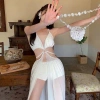 Set bikini 2 chi tiết KUNKUN BKN52 váy voan trắng xẻ tà sexy - Giá 189.000₫ 5