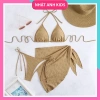 Set Bikini 2 Mảnh Hoa Nổi, Khăn Quấn Sang Trọng - Quảng Châu Cao Cấp, Giá 185k