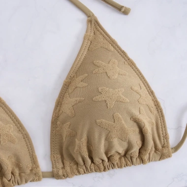 Set Bikini 2 Mảnh Hoa Nổi, Khăn Quấn Sang Trọng - Quảng Châu Cao Cấp, Giá 185k