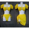 Set bikini 2 mảnh tay rớt màu trơn - Giá ưu đãi 143.000đ, phong cách trẻ trung 4