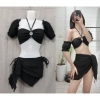 Set bikini 2 mảnh tay rớt màu trơn - Giá ưu đãi 143.000đ, phong cách trẻ trung 8