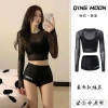 Set bikini 3 chi tiết hè 2.024: áo 2 dây + áo lưới dài tay chống nắng, gợi cảm - 139.000₫ 4