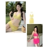 Set bikini 3 chi tiết hoa in nổi sexy, gợi cảm NGOMINH BKN51 - Giảm giá 159k