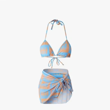 Set bikini 3 chi tiết họa tiết ziczac Hàn Quốc, gợi cảm, giá chỉ 139k - QCCC BKN33 8