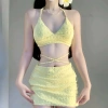 Set bikini 3 mảnh màu sắc hot trend hè 2.025, gợi cảm, thiết kế QCCC-HH173 – 49.000₫ 6