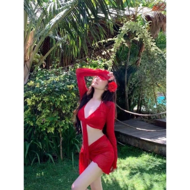 Set bikini 4 chi tiết NGOMINH BKN60 có đệm mút và hoa cài tóc sexy, giá 159.000₫