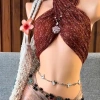 Set Bikini Boho Hoàng Hôn - Khăn Quấn, Tặng Dây Chuyền Vỏ Sò, Chip & 2 Kẹp Hoa 2