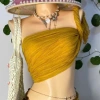 Set Bikini Boho Vàng – Khăn quấn, tặng dây chuyền vỏ sò, chip và 2 kẹp hoa 5