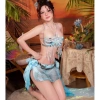 Set Bikini Đá Xanh Dương quyến rũ, dây chuyền sò + 2 kẹp hoa chip, 1,250,000 VND 5