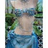 Set Bikini Đá Xanh Dương quyến rũ, dây chuyền sò + 2 kẹp hoa chip, 1,250,000 VND 9