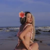 Set Bikini Đan Len Hồng Pastel Boho Pompom Dễ Thương - Giá Ưu Đãi 700k