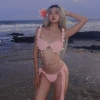 Set Bikini Đan Len Hồng Pastel Boho Pompom Dễ Thương - Giá Ưu Đãi 700k 3