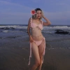 Set Bikini Đan Len Hồng Pastel Boho Pompom Dễ Thương - Giá Ưu Đãi 700k 6
