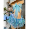 Set bikini khăn quấn biển - Đồ lễ hội - Tặng hoa và vòng cổ vỏ sò - 850k 5