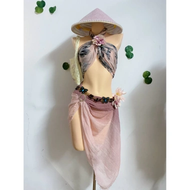 Set bikini khăn quấn cao cấp đi biển - Đồ mùa hạ đẹp, giảm còn 490k từ 588k sora.beachvibes